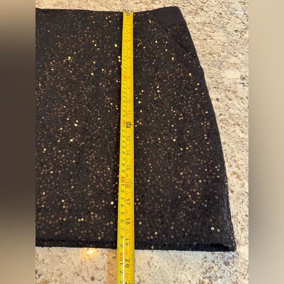 LOFT Midnight Sequin A-Line Skirt - Picture 5 of 8
